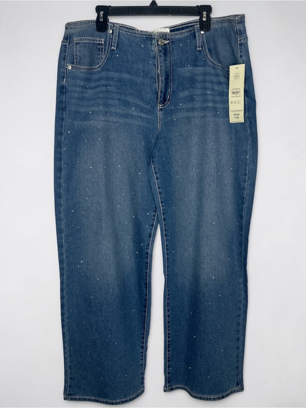 Women’s Wide Leg  Long Jeans with Bling